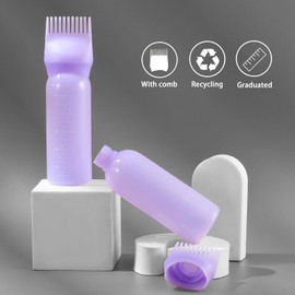 PAEFIU 2 Pieces Hair Oil Applicator, 170 ml Hair Oil Applicator Bottle with Graduated Scale, Root Comb Applicator Bottle, Hair Dye Brush, Applicator Bottle Hair for Hair Oiling Hair Colourations