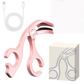 Gohytal Elektrische Wimpernzange mit Präzisionsheizung (65°C), 2-in-1 Wimperncurler ohne Seitenrahmen, Tragbares Wimpernzange kein Kneifen für alle Wimperntypen, rosa