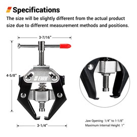 EWK 6-43mm Battery Terminal and Wiper Arm Puller, Windshield Wiper Arm Removal Tool