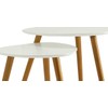 Convenience Concepts Oslo Nesting End Tables, White / Natural