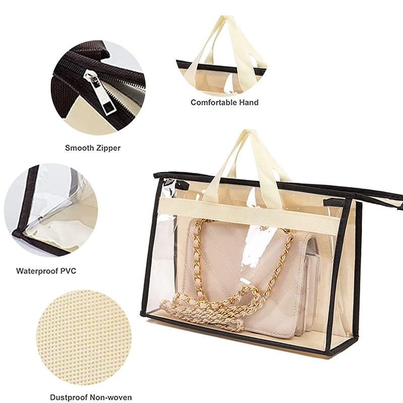 SZXFMY 10 Pack Handbag Storage Organizer Dust Bags Transparent Purse