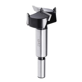 sourcing map Forstner Drill Part 42 mm Carbide Tungsten Wood Hole Saw Worm Opener Hinge Hole Woodworking Drill Bit Cutter Silver Tone Black