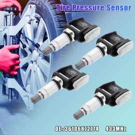 X AUTOHAUX 4pcs 36106872774 Tire Pressure Monitoring System Sensor 433MHz
