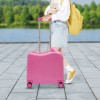 18" Kids Ride-On Suitcase Children Rolling Luggage Case Password Lock