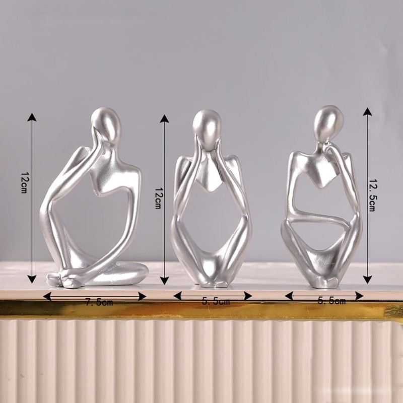 Decorative Thinker Statue, Abstract Art Sculpture, Resin Figurine for Home