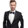 ZEYMINER Men Satin Bow Tie, Formal Tuxedo Suit Bowtie, Wedding