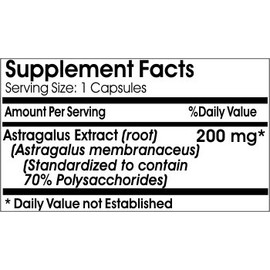 Naturetition Supplements Astragalus Extract 200mg ~ 200 Capsules - No Additives