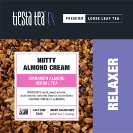 Tiesta Tea - Nutty Almond Cream, Loose Leaf Cinnamon Almond Herbal Tea, Non-Caffeine, Hot & Iced Tea, 6.2 oz Tin & 1 lb Bulk Bag, Natural Flavored, No Artificals, Herbal Tea Loose Leaf