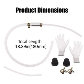 DADERXY Brake Bleeder Hose One Way Check Valve Tube Bleeding Tool Kit for Car Motorcyle Clutch with a Pair of Gloves