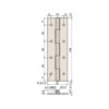 Joe Prince 竹下 Stainless Length Hinge (perforated) 100 mm, 1 Pieces B – 27H – SUS – 6 B – 27H – SUS – 6 