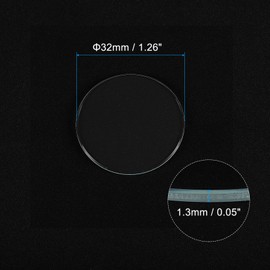 uxcell 18pcs Watch Crystal Glass Lens, 32mm Flat Round Glasses Watch Face Crystals Len Replacement Parts for Watchmaker Repair, Clear