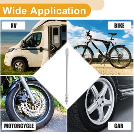 REPAIROCK 1 Set 130mm Tire Valve Extension with Double-Ended Valve Core Removal Screwdriver Sealing Ring Copper 180 Degree Tyre Valve Stem Extender