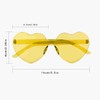 Lotsdonxia Love Heart Shape Sunglasses Stylish Rimless One-Piece Transparent Glasses