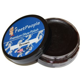 FeetPeople Premium Shoe Polish Wax, Brown, 1.625 Ounces, 2 Pack