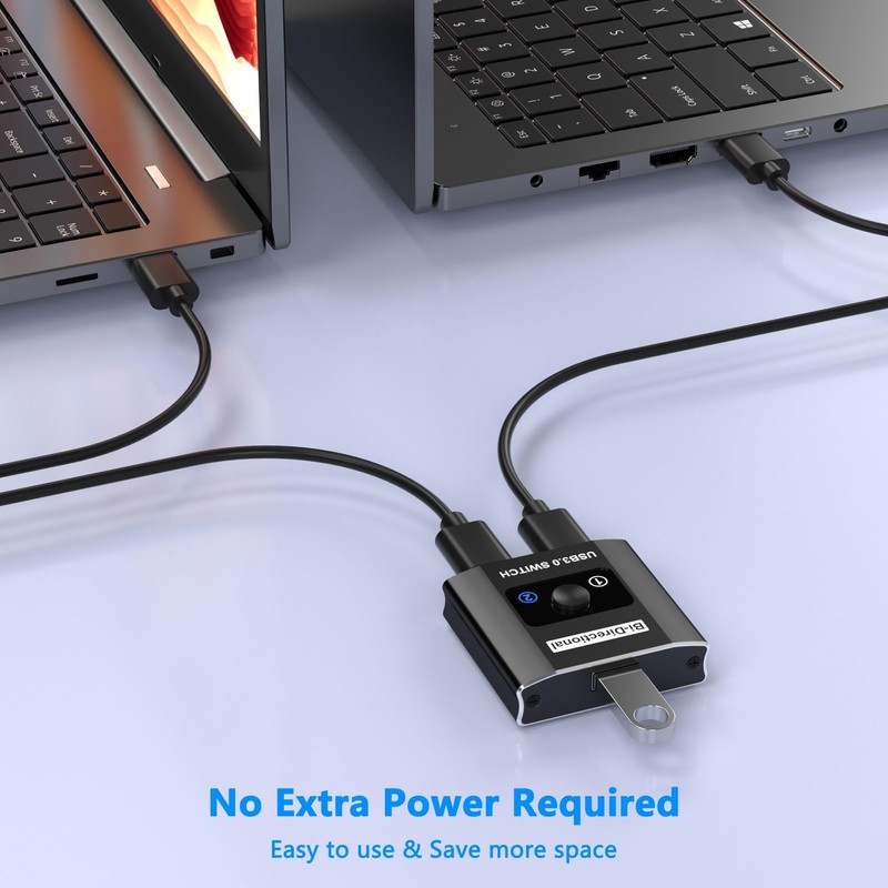 USB 3.0 Switch, Bi-Directional USB Switcher USB Splitter 1 in