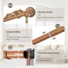 TKZTKZ Wood Curtain Rods for Windows 32 to 45:Boho Wooden