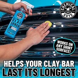 Chemical Guys OG Clay Bar & Lubber Kit Lubricante Sintético, Uso Ligero/Medio, 473 ml (2 Artículos), Amarillo