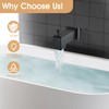 YASINU Square Tub Spout with Diverter, Matte Black