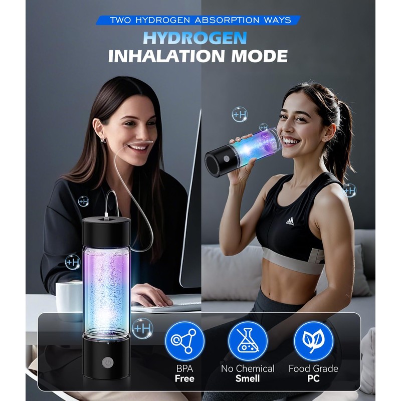 4.0 Upgrade Hydrogen Water Bottle & Hydrogen Absorption 【Certification -