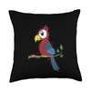 Parrot exotic tropical Animal Throw Pillow