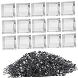 Mikinona 5000pcs Mini Decorative Tiles for Nail Art Charms for Home Decor Craft Projects and Manicure Supplies Transparent Grey for Creative Designs