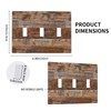 Brown Rustic Wood Triple Light Switch Cover Plate 3 Gang