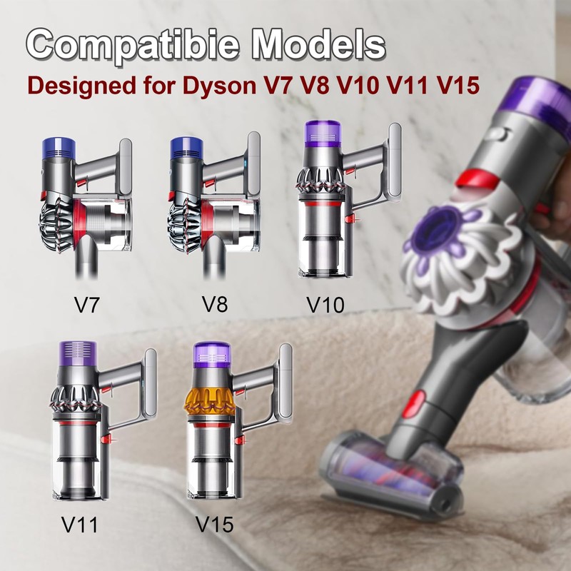 Bolan-Tech Mini Motorized Tool Brush Head for Dyson V7 V8