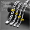 Silver Chain Mens Necklace Chain Stainless Steel Chain Cuban Chain