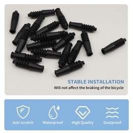 Pack of 10 Bellows Rubber Grommet Universal Bicycle Brake Cable Rubber Protective Cover Cable Guide Dust Protection Rubber Bellows Brakes Accessories for Mountain Bike V Brake Boots