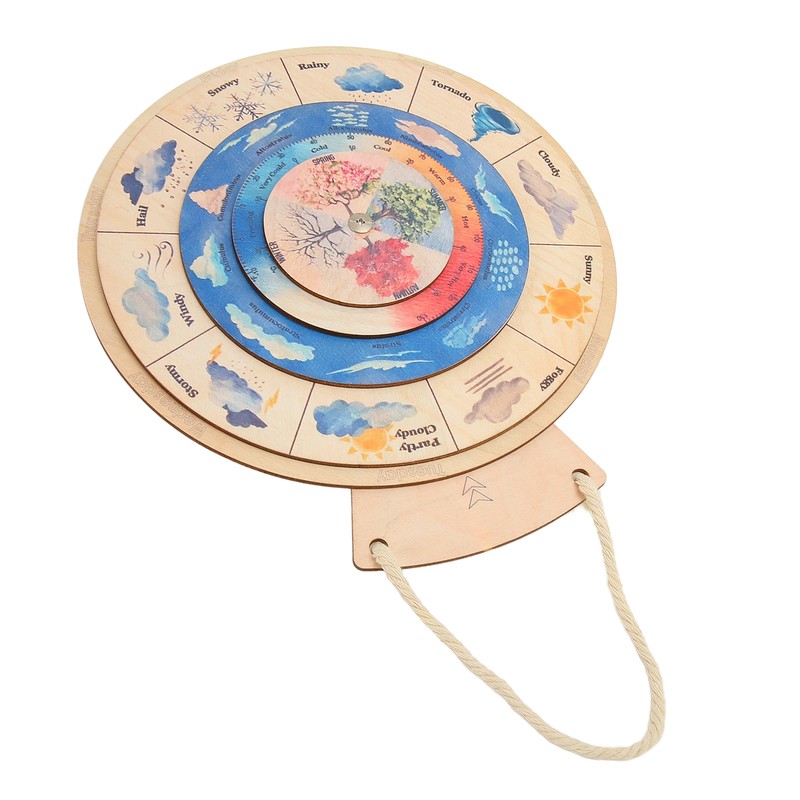 Kids Cognitive Calendar Clock Weather Cloud Seasons Temperature Early Learning