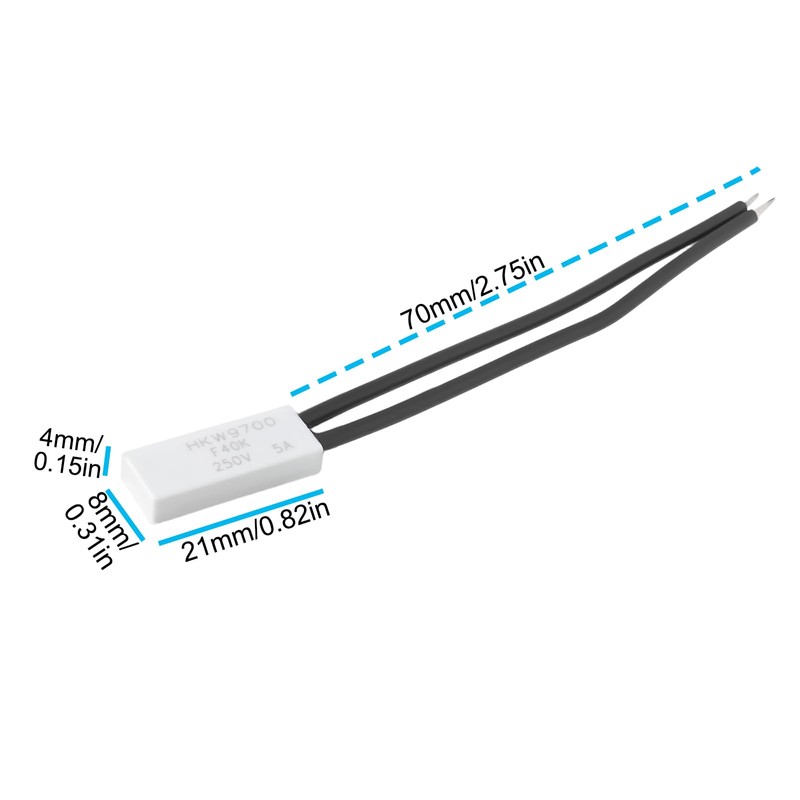 EMSea 5x 250V 5A Thermal Switch HKW9700 Thermostat 40Celsius Compatible