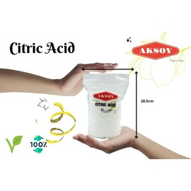 Citric Acid Food Grade 500gr || Non-GMO, Anhydrous, Make Your Own BathBomb, Gluten-Free, No Additives, Sour Drinks, Household Cleaning with Citric Acid Powder