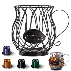Coffee Capsule Basket, Coffee Capsules Storage, Coffee Pod Holder Basket, Coffee Capsule Storage Basket, Coffee Dispenser, Coffee Basket, Large Capacity for Coffee Capsules, Fruits (Small)