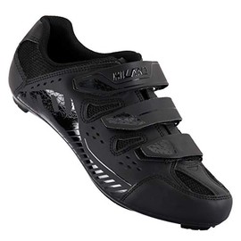 Hiland Unisex Wide Cycling Shoes Compatible with Peloton&Look Delta/Shimano SPD Cleats-3 Velcro Straps-Clip in Road/Mountain/Indoor Bike Shoes for Mens and Womens Red