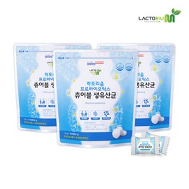 Lactorium [Onsale] Lactorium Probiotics Chewable Live Lactobacillus 60 tablets / 락토리움 [온세일]락토리움 프로바이오틱스 츄어블 생유산균 60정X3팩_6개월분