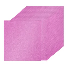 PATIKIL 40Sheets Dark Pink Glitter Cardstock Paper, 12 x 12 in 250gsm Square Premium Sparkly Paper Craft Cardstock Paper for Scrapbook Card Making DIY Art Projects Wedding Party