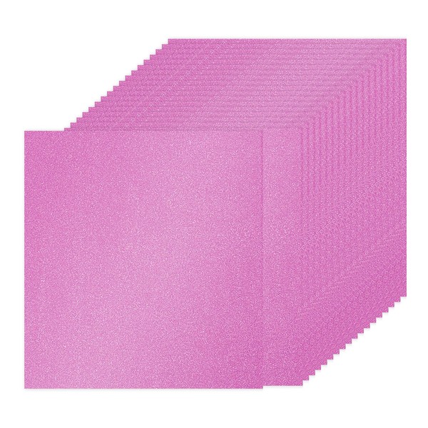 PATIKIL 40Sheets Dark Pink Glitter Cardstock Paper, 12 x 12