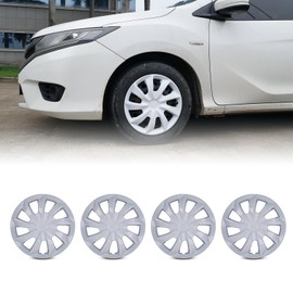 AUTOFREE 17 Inch Wheel Covers Hubcaps White Lacquer Color, Universal ABS Wheel Rim Covers Clip On Auto Tire Sturdy Guards OEM Style Replacement, Set of 4 Fits for Most Steel Wheels