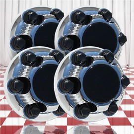 Brighter Design Set of 4 Chrome Center Caps for Chevy Silverado 1500 1999-2018