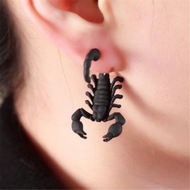 MALOYANVE 3D Scorpion Animal Stud Earrings Double Sided Polymer Clay Earrings for Women (Scorpion)