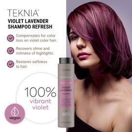 LAKMÉ Teknia Violet Lavender Color Refresh Shampoo, Color Depositing Shampoo for Purple Hair, 33.8 Fl Oz