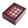 JunningGor 12 Holes Championship Big Heavy Ring Display Case Wooden