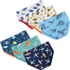 Naivete Boys Dinosaur Underwear Little Kids Excavator Briefs Childrens Cotton Breathable Rocket Panties Toddler Comfort 6 Pack Undies Size 3T