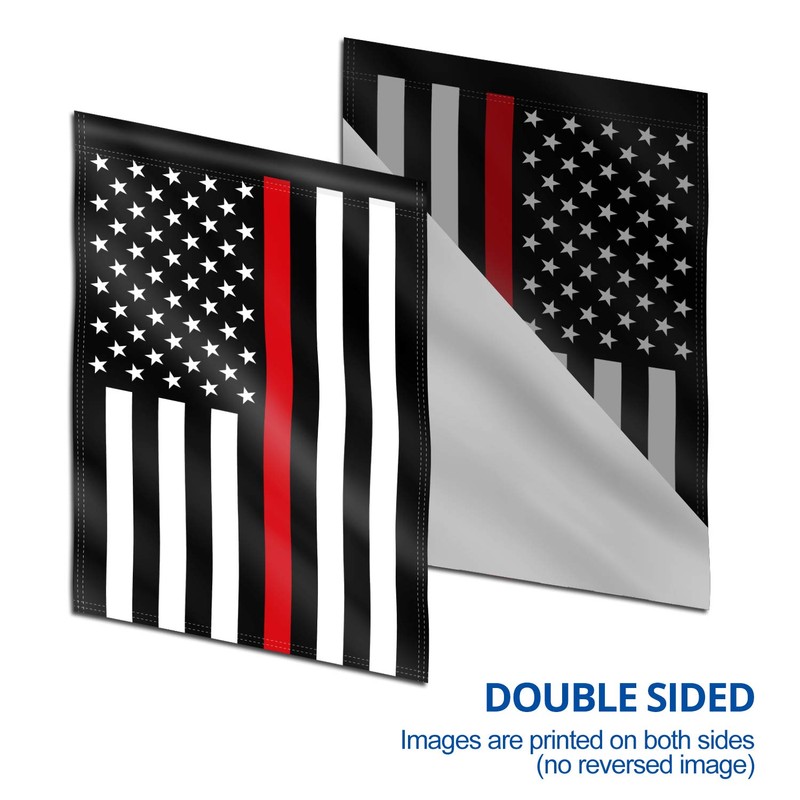 Anley Double Sided Premium Garden Flag, Thin Red Line US