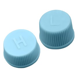 Car Air Replacement Valve Caps, 2Pcs Dual Pressure R134a AC Valve Caps, Car Air Conditioning Charging Port Covers for Most Vehicles (High/Low Pressure)