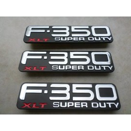 Ford 99-04 Ford F-350 Super Duty XLT Fender Emblem F81Z-16720-SA Logo Set of 3 Decals