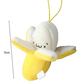 GANPUB Yellow Cute Stuffed Banana Shape Cartoon Doll PP Cotton Soft Plush Pendant for Decoration Furniture Ornaments, Plush Pendants,Car Decoration,Mobile Phone Accessories