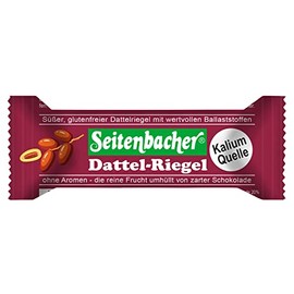 Seitenbacher Schoko Dattel Riegel I glutenfrei I 80% Fruchtanteil I 2 Zutaten I (12 x 50 g)