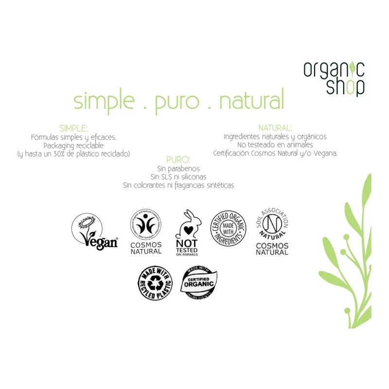 Exfoliante Corporal Orgánico Coco Azúcar 250 Ml Organic Shop