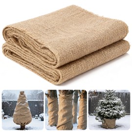40INX70FT Burlap Fabric Roll for Tree Wrap,Burlap Plant Freeze Protection in Winter,High Density Burlap Plants Cover Frost Cloths for Outdoor Tree Shrubs,Multipurpose for Craft Projects Party Decor